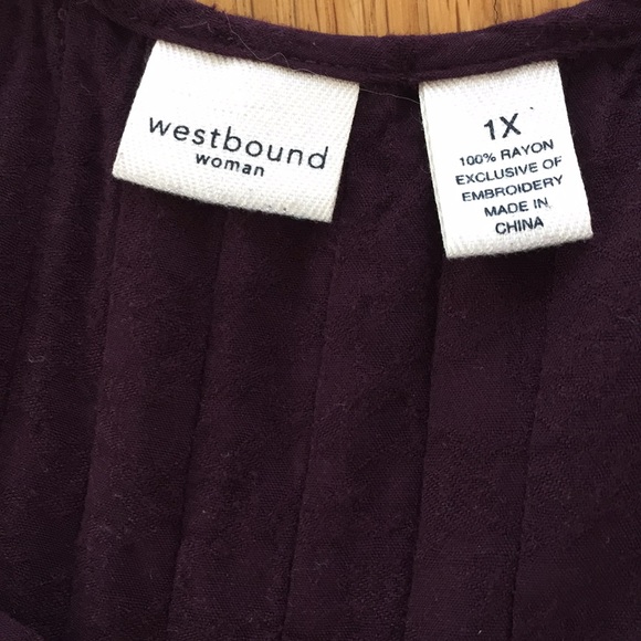 Westbound Woman purple tunic/pleats/layered skirts - Picture 4 of 8